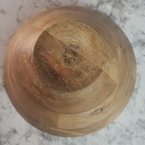 Blue Floral Wooden Bowl - Picture 6 of 9